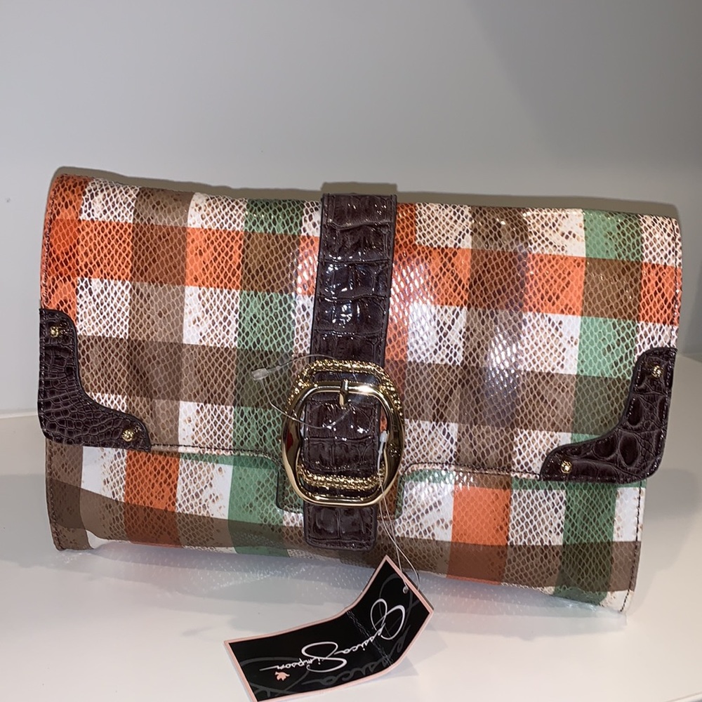 Jessica Simpson Neutral Multi Pacha Clutch